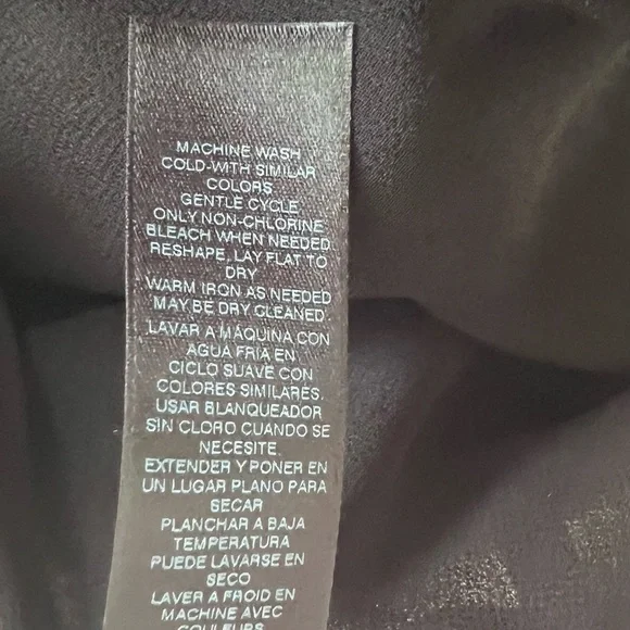 White House Black Market Black cold shoulder Ruffled Blouse Size 8/Whimsigoth - Picture 10 of 11